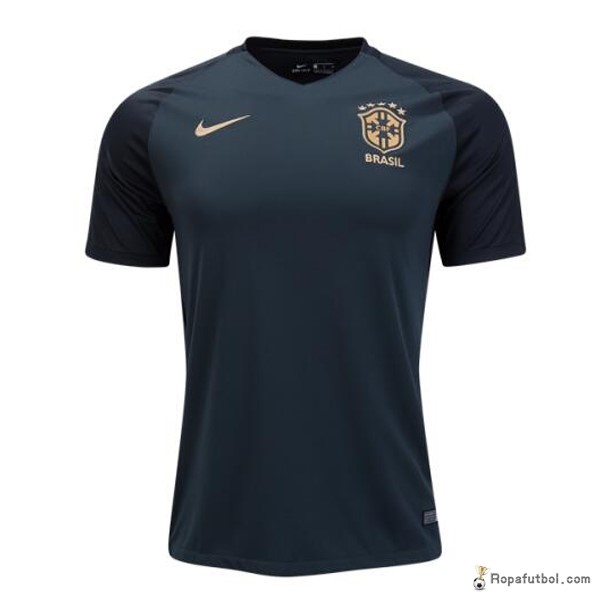 Tailandia Camiseta Brasil Replica Tercera Ropa 2017 Azul Verde